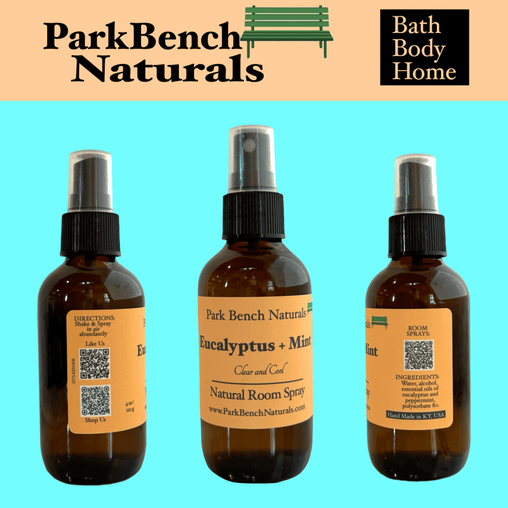 Eucamint Trio on Ice Room Sprays Lotion Stones eucalyptus mint room spray trio on blue