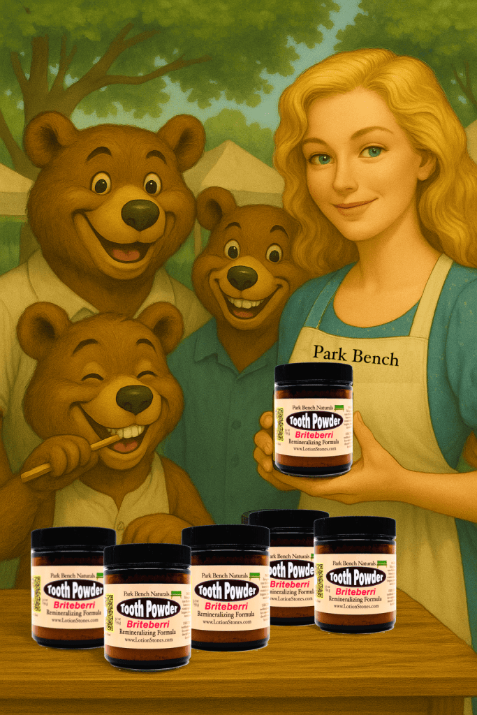 Goldilocks and the Three Bears use Briteberri Tooth Powder with Hydroxyapatite because it is just right