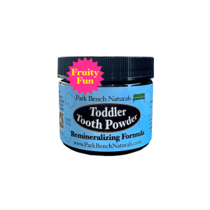 Fruity Fun Hydroxyapatite Tooth Powder for Toddlers and children in a fruity fun flavor