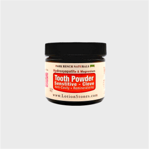 Remineralizing Tooth Powder for sensitive teeth with clove, hydroxyapatite and magnesium hydroxide