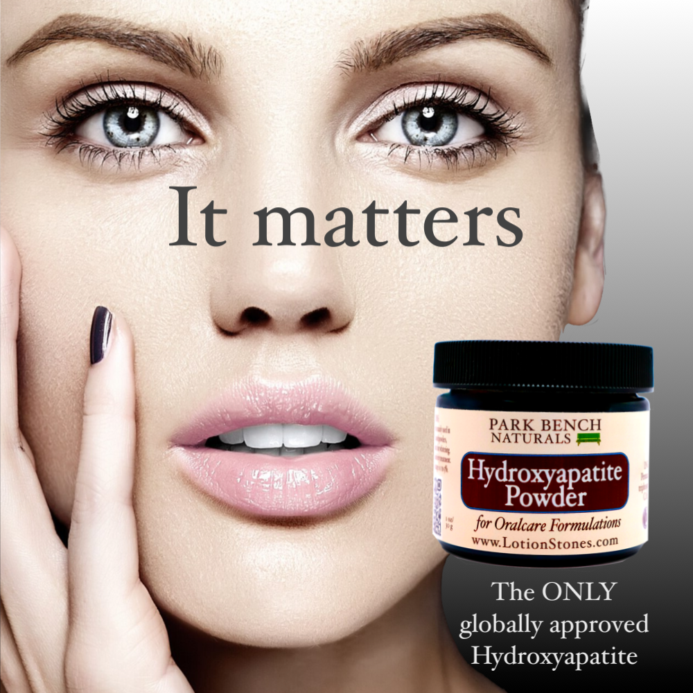 Pure hydroxyapatite powder in the right size for remineralization 