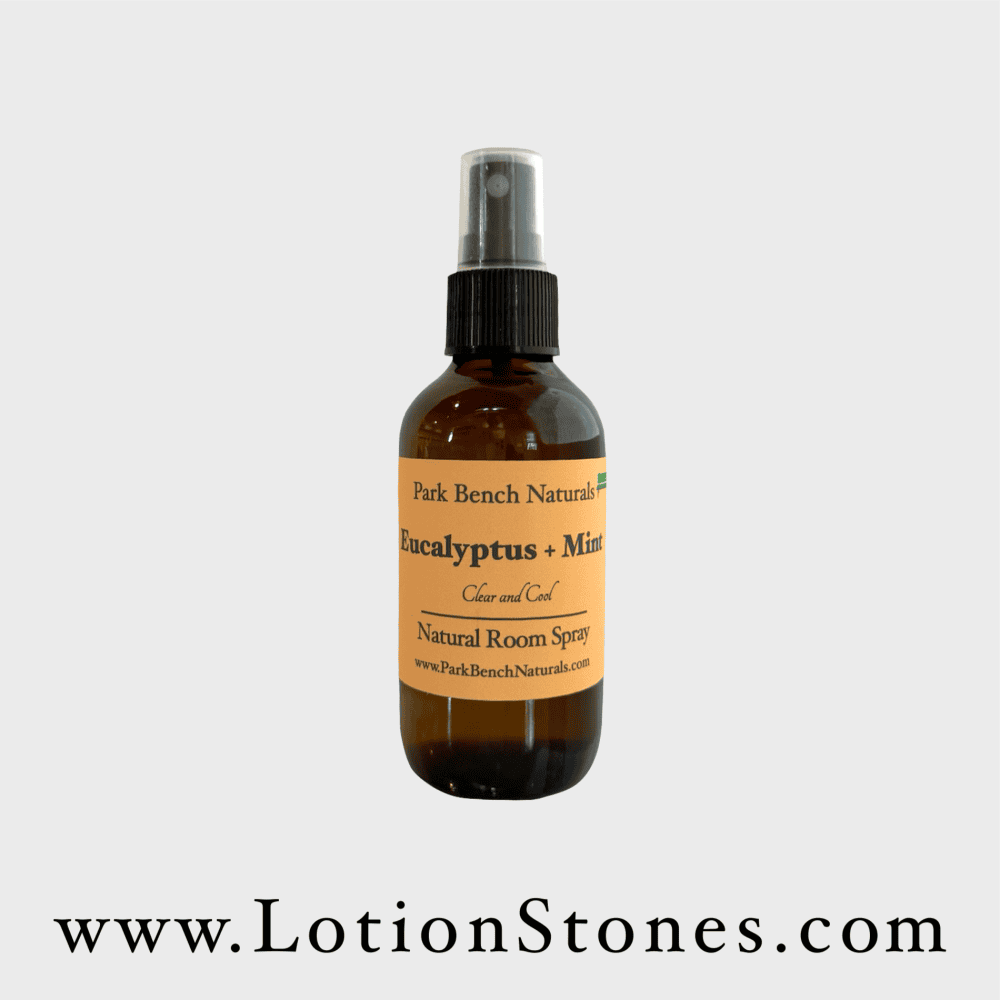 Room Spray Eucalyptus Mint 4 Oz Mercury Lotion Stones Eucayptus Mint natural room spray for opening sinuses and freshening the air