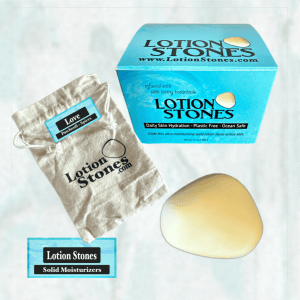 love with patchouli clove and spice in a solid lotion non sticky body stone