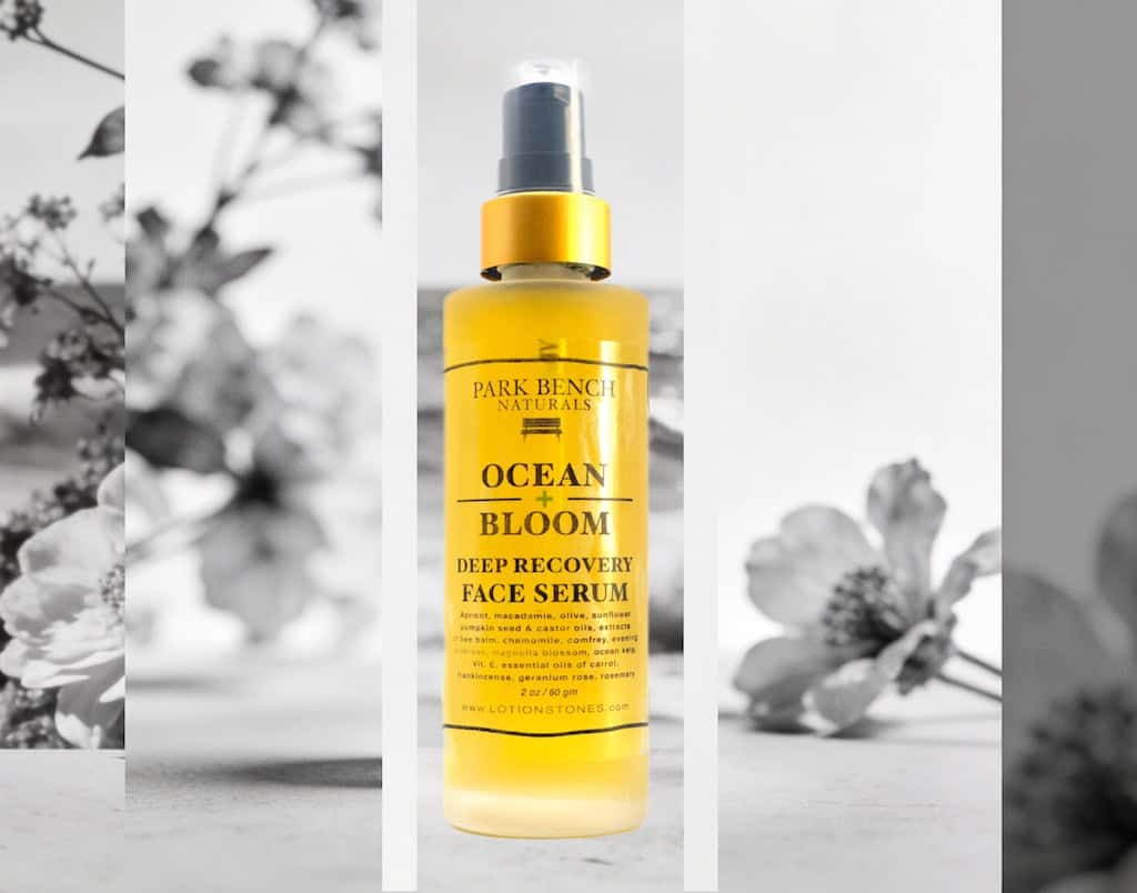 Ocean and Bloom face serum with botanicals and sea weed